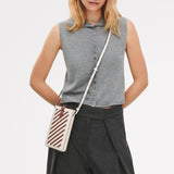 Radley Willis Street Stripe Medium Phone Crossbody in Salt
