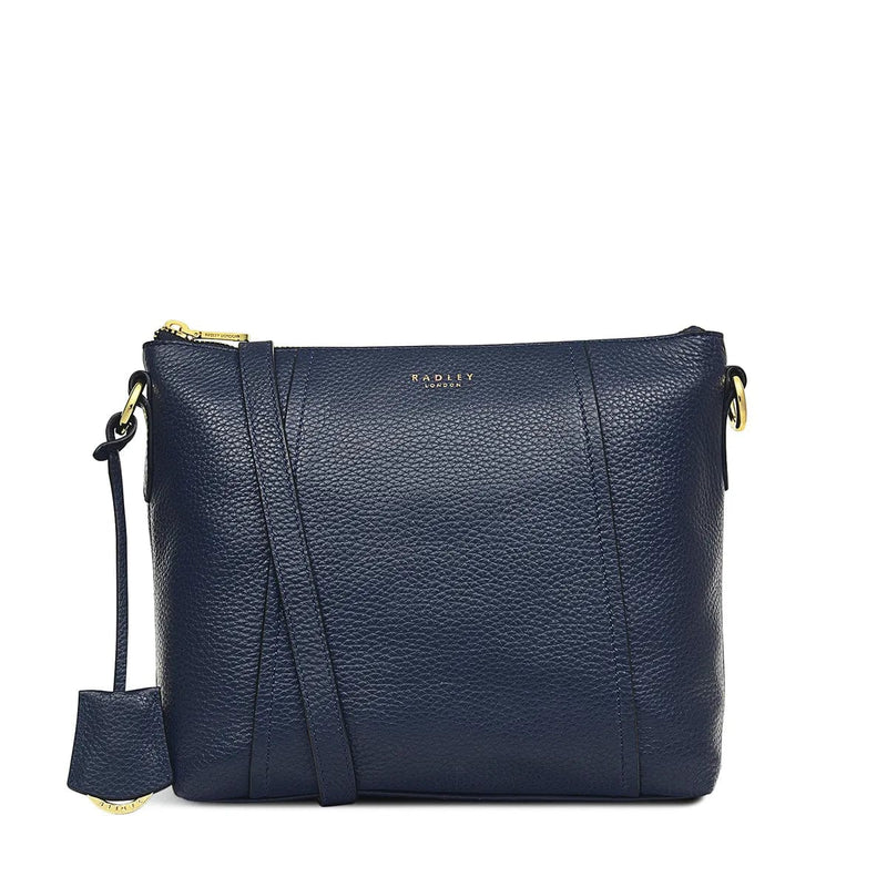 Ink Blue Medium ZipTop Cross Body Bag