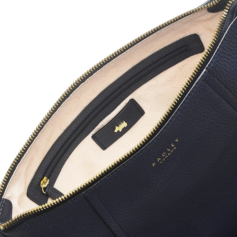 Radley London Wood Street 2.0 Medium Zip Top Cross Body Bag Ink Blue