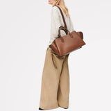 The Romilly  Large Ziptop Grab In Cognac