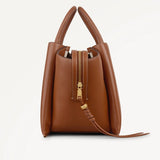 The Romilly  Large Ziptop Grab In Cognac
