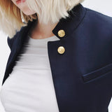 Rag & Bone Slade Ponte Blazer in Salute Navy