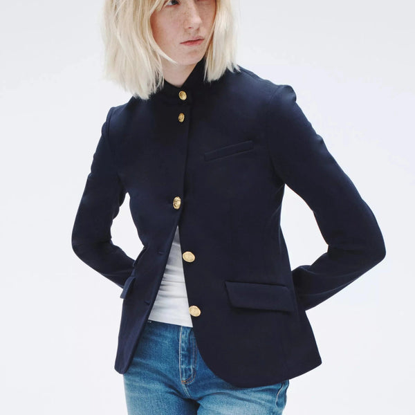Rag Bone Slade Ponte Blazer in Salute Navy
