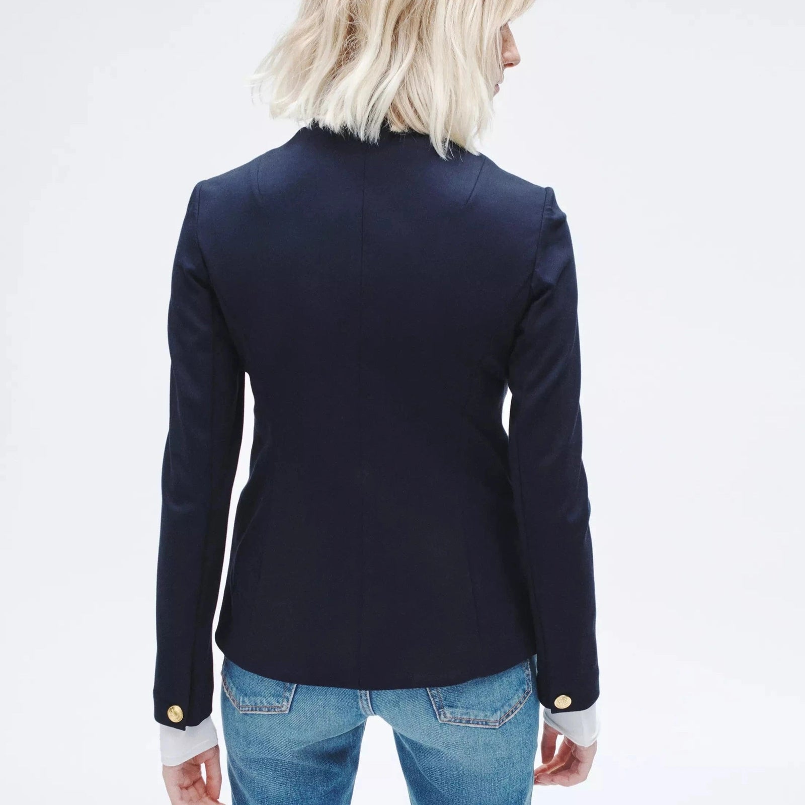 Rag Bone Slade Ponte Blazer in Salute Navy