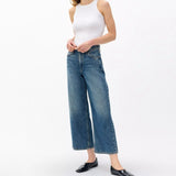 Rag & Bone Andi Ankle Wide-Leg Jeans Featherweight in Declan Blue