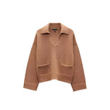 Rag & Bone Danica Polo Sweater In Camel