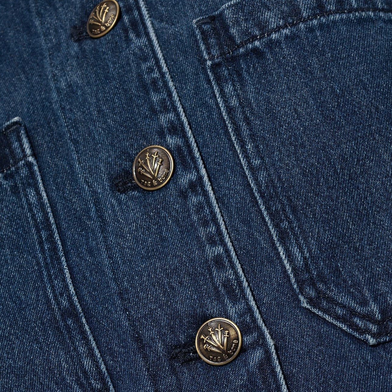 Rag & Bone Drop-Shoulder Button-Up Denim Jacket