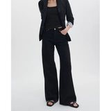 Rag & Bone Logan Wide-Leg Jeans Featherweight in Black