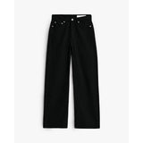 Rag & Bone Logan Wide-Leg Jeans Featherweight in Black
