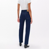 Rag & Bone Harlow Ankle Straight Jeans Vintage Stretch in Rinse