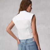 Rag & Bone Louisa Poplin Shirt in White