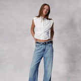 Rag & Bone Louisa Poplin Shirt in White