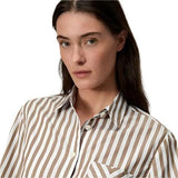 Rag & Bone Maxine Poplin Shirt in Brown Stripe