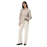 Rag & Bone Maxine Poplin Shirt in Brown Stripe