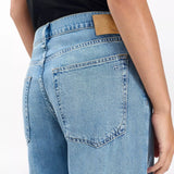 Rag & Bone Saige Ankle Relaxed Straight Jeans Featherweight in Ludlow Blue