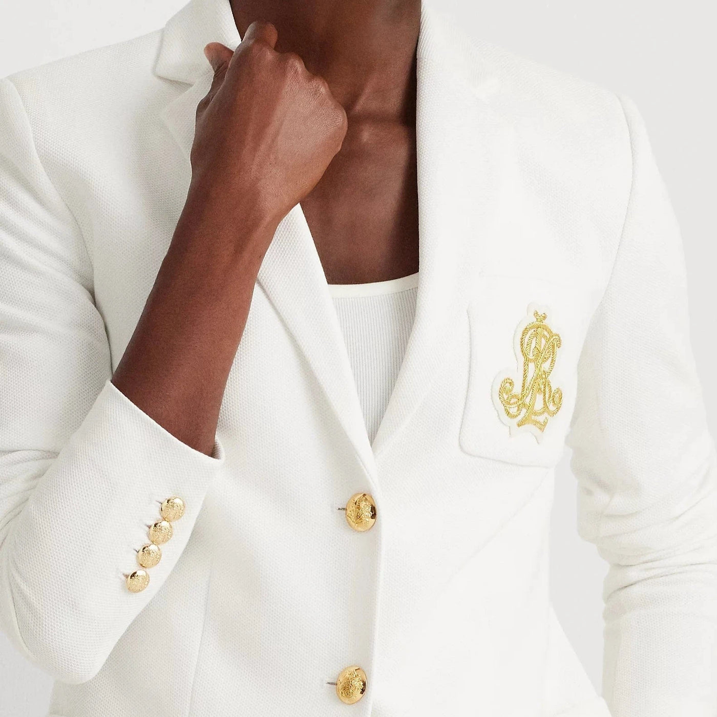 Ralph lauren white blazer on sale