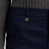 Lauren Ralph Lauren Double-Faced Stretch Cotton Trouser In Lauren Navy
