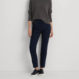 Lauren Ralph Lauren Double-Faced Stretch Cotton Trouser In Lauren Navy