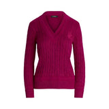 Lauren Ralph Lauren Cable-knit Cricket Jumper in Fuchsia Berry