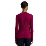 Lauren Ralph Lauren Cable-knit Cricket Jumper in Fuchsia Berry