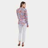 Lauren Ralph Lauren Courtenay-long Sleeve-button Front Shirt In Multi