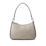 Lauren Ralph Lauren Danni 26 Leather Shoulder Bag In Pewter