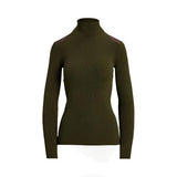 Lauren Ralph Lauren Rib Knit Roll Neck In Botanic Green