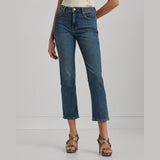 Lauren Ralph Lauren High-Rise Straight Ankle Jean In Dusk Indigo Wash