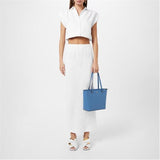Lauren Ralph Lauren Karly Shopper Medium Tote In Pale Azure
