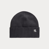 Lauren Ralph Lauren Logo-Embellished Knit Beanie in Black