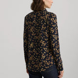 Lauren Ralph Lauren Long Sleeve Cardigan in Navy Multi