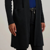 Lauren Ralph Lauren Long-sleeve Cotton Blend Cardigan In Black