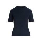 Lauren Ralph Lauren Monogram Jacquard Short-sleeve Jumper in Navy
