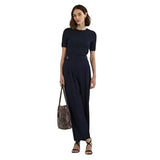 Lauren Ralph Lauren Monogram Jacquard Short-sleeve Jumper in Navy