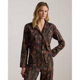 Lauren Ralph Lauren Paisley Cotton-Blend Sateen Sleep Set in Black Paisley