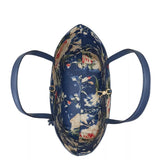 Lauren Ralph Lauren Reversable Medium Tote In Indigo Dusk/ Antibes Bloom
