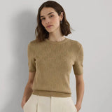 Lauren Ralph Lauren Short-Sleeve Pullover in Birch Tan