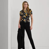 Lauren Ralph Lauren Short Sleeve Pullover in Black Multi