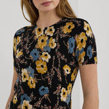 Lauren Ralph Lauren Short Sleeve Pullover in Black Multi