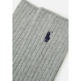 Polo Ralph Lauren Cotton-Blend Crew Socks In Light Grey
