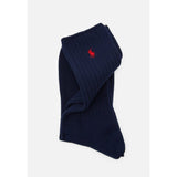 Polo Ralph Lauren Cotton-Blend Crew Socks in Navy/Red