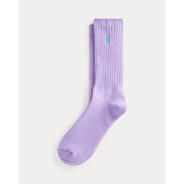 Polo Ralph Lauren Signature Pony Cotton-Blend Crew Socks In Purple