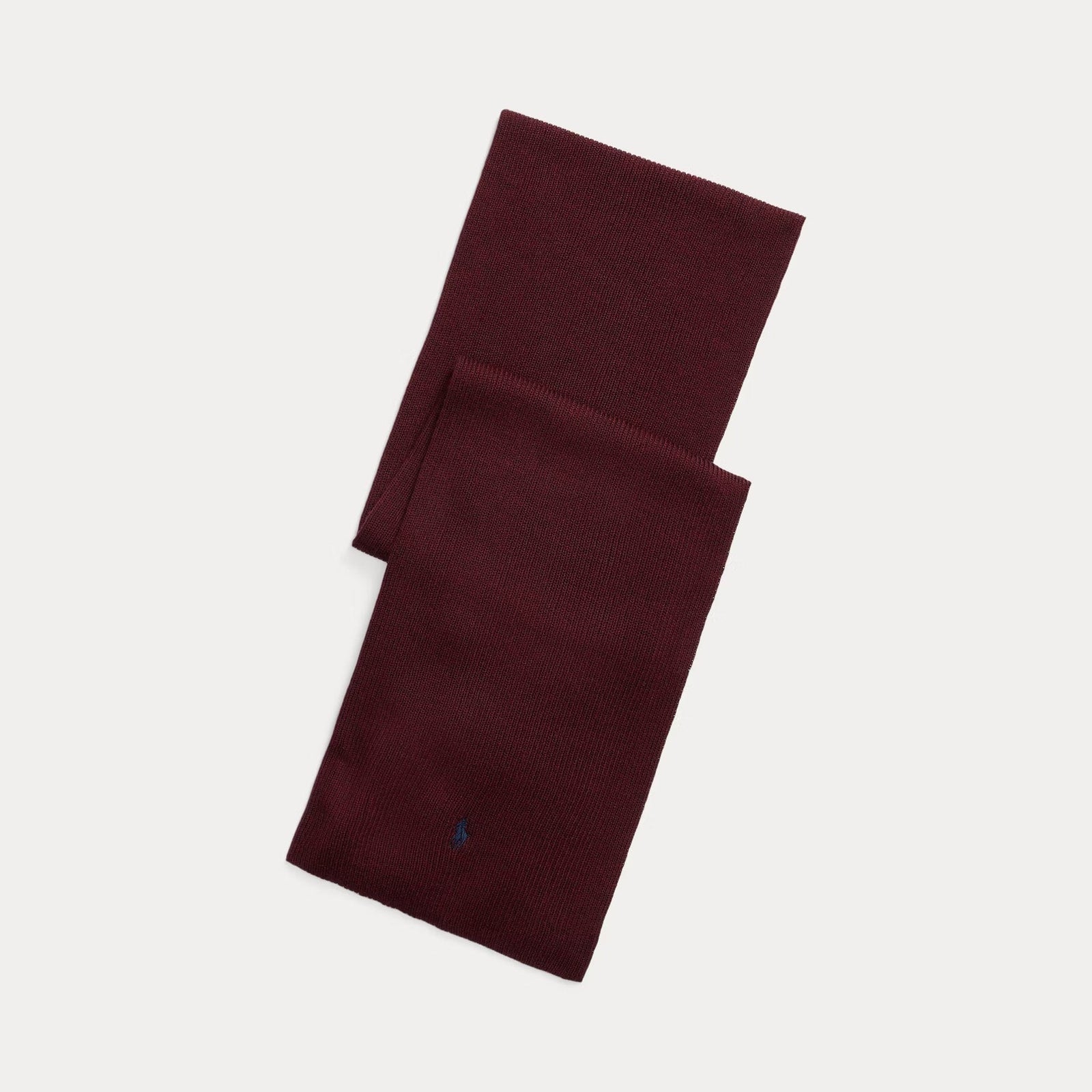 Polo Ralph Lauren Signature Pony Wool Scarf In Aged Wine Heather