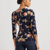 Lauren Ralph Lauren Floral Stretch Jersey Top