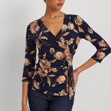 Lauren Ralph Lauren Floral Stretch Jersey Top