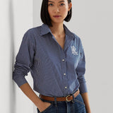 Lauren Ralph Lauren Striped Cotton Broadcloth Shirt