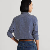 Lauren Ralph Lauren Striped Cotton Broadcloth Shirt