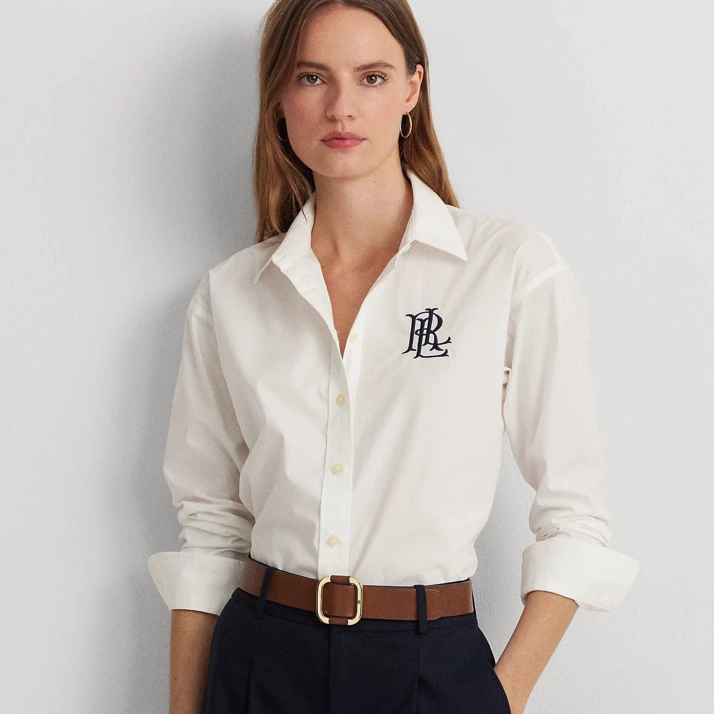 売れ筋商品|||ラルフローレン カットソー トップス レディース Women's Relaxed-Fit Cotton Shirt White ralph-lauren-pre-kotta-long-
