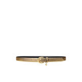 Ralph Lauren Charm Classic-dress Belt In Gold Black