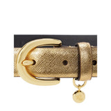Ralph Lauren Charm Classic-dress Belt In Gold Black